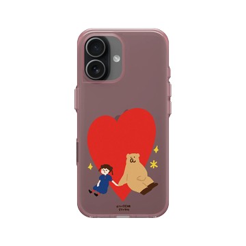 iPhone 17 Clear (相機按鈕) 晶醺玫 - 咻咻熊 XiuXiubear - Always With You