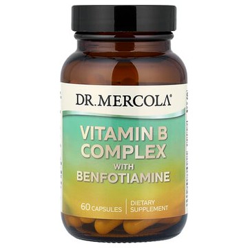 Dr. Mercola, 維生素 B 複合物，含苯磷硫胺，60 粒膠囊
