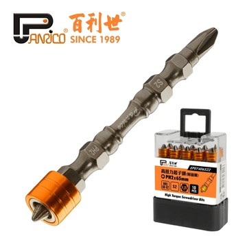 【Panrico 百利世】高扭力起子頭(附磁圈) PH2 x 65mm 10入/盒