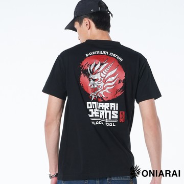 【㊙結帳2件再88折】日式竹紋側鬼頭短TEE(黑) - BLUE WAY 鬼洗い