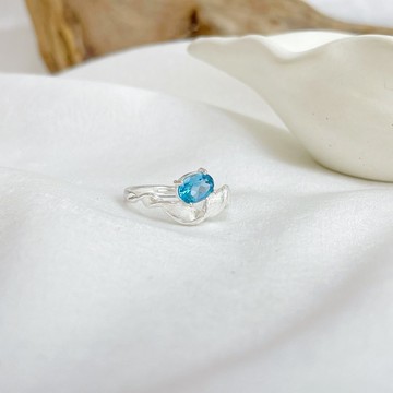 //強力魔法的守護//飄逸彩帶拓帕石戒指