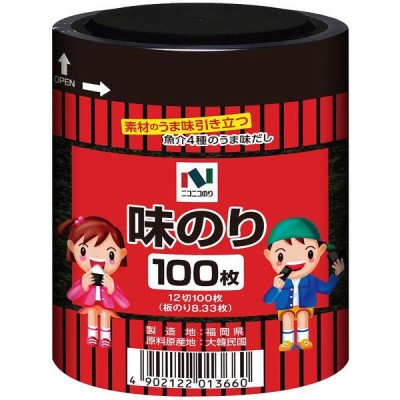 ニコニコのり 味付のり卓上 12切100枚 1個 海苔 | LINEショッピング