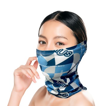 鈦冰涼抗UV頭套-藍色