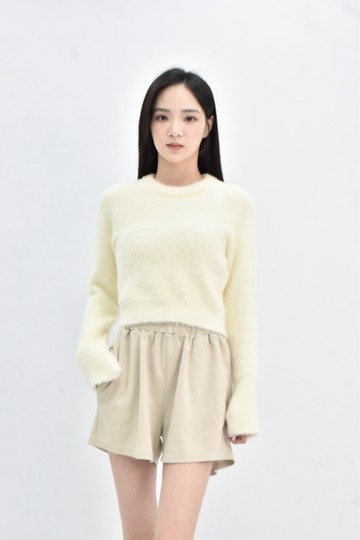 (S) 【catherine私服】針織長袖杏色長袖上衣