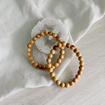 🔮 天然聖木手鍊 8mm 沉靜舒壓 守護氣場 提升靈性能量 手珠手環 擺件淨化 天然能量木質飾品 聖木手鍊 手鍊