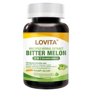 [LOVITA愛維他] 複方草本苦瓜素食膠囊 (180顆/瓶)-2入組