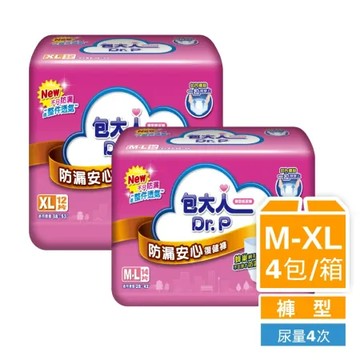 M-L (14片x4包/箱) 包大人 防漏安心復健褲M-L/XL(4包/箱購 褲型 成人紙尿褲/復健褲)