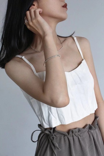 方線條扭轉手環_925銀