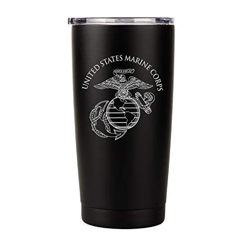 Military Veteran Products USMC Stainless Steel 20oz Tumbler Travel Mug