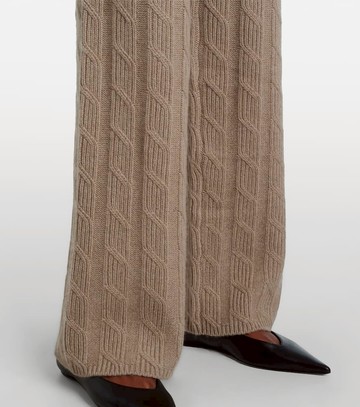Lisa Yang Ebba cable-knit cashmere straight pants