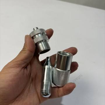 低價⚡ 氣動咖啡機配件、8g無牙氣瓶轉接頭轉接3/8-24螺紋減壓閥用 12・5