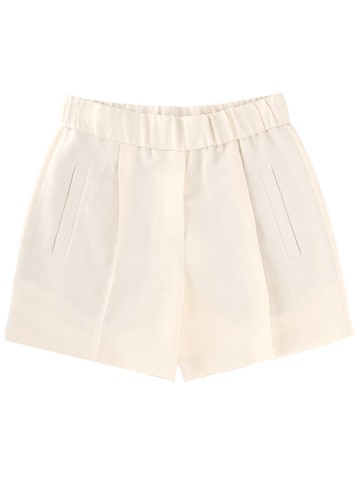 brunello cucinelli linen blend shorts