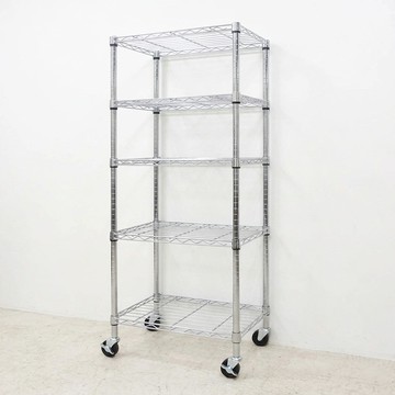 yo-life 加高置物架 附輪子  銀色  91 x 46 x200cm  5層