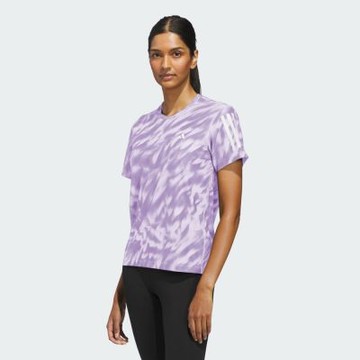adidas 愛迪達 短袖上衣 女 訓練 慢跑 OTR AOP TEE W 紫 JZ5475(S3142)