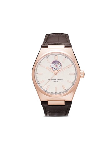 Frederique Constant - Highlife Heart Beat Automatic 41mm - men - Rose Gold Plated Stainless Steel/Calf Leather/Rubber - One Size - Silver
