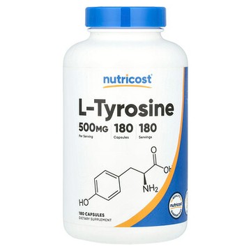 Nutricost, L-酪氨酸，500 毫克，180 粒膠囊