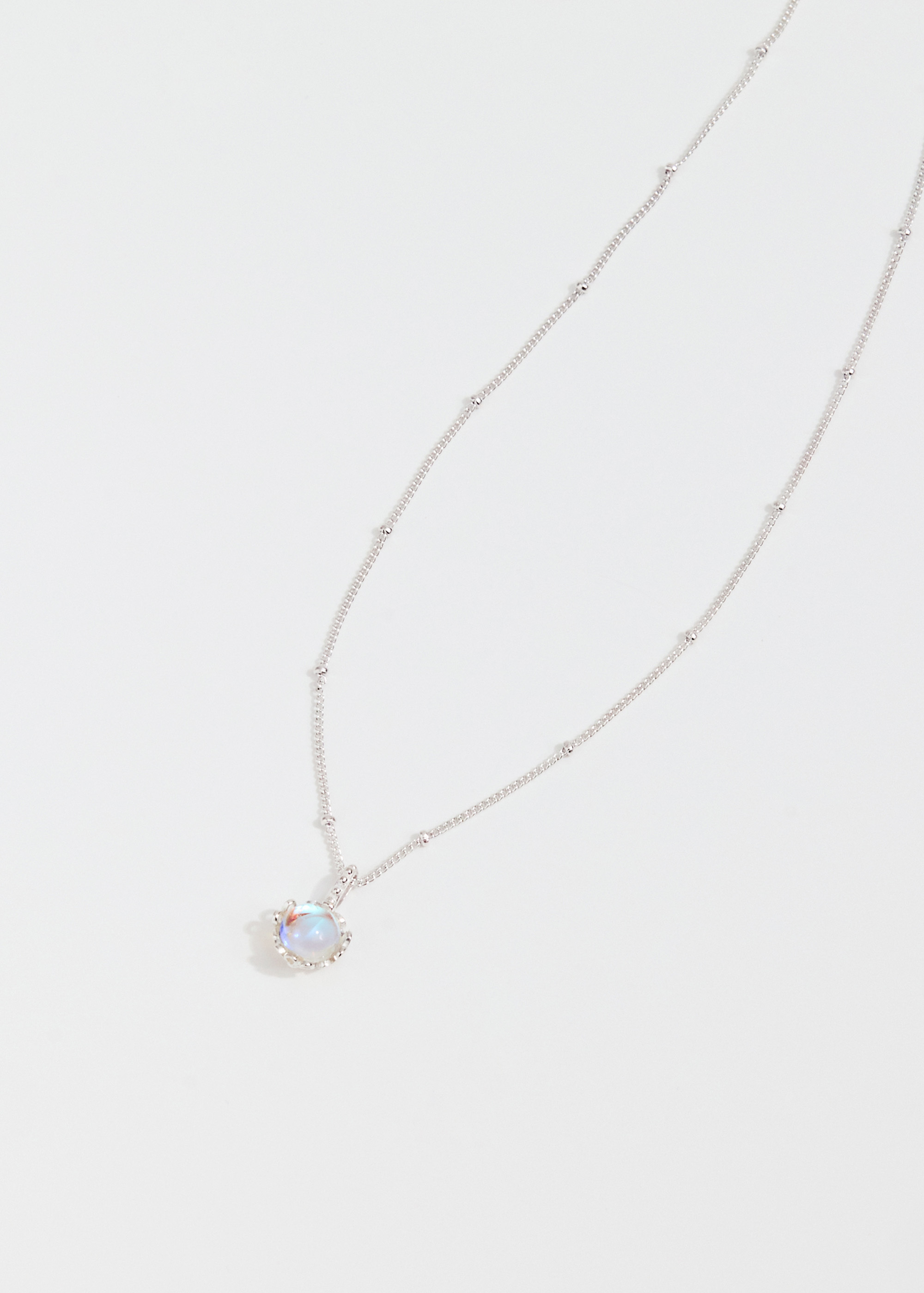 花舞月光石・純銀項鍊