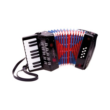 New Classic Toys 幼兒鍵盤式手風琴玩具 荷蘭木玩品牌 天然木材與無毒塗料 精緻擬真呈現學習生活知識與應用  黑色  1入