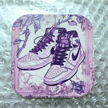 飛人AJ1 晶雕陶瓷吸水杯墊