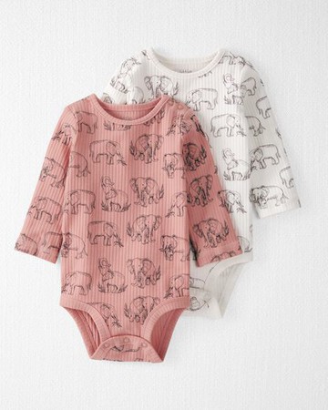 Baby 2-Pack Organic Cotton Rib Bodysuits