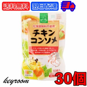 創健社 チキンコンソメ 無添加チキンコンソメ 30個 無添加 化学調味用不使用 固形 固形タイプ コンソメスープ カレー シチュー ポトフ お