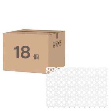 浴室地板防滑墊  30 x 20 x 1cm  白色  18片