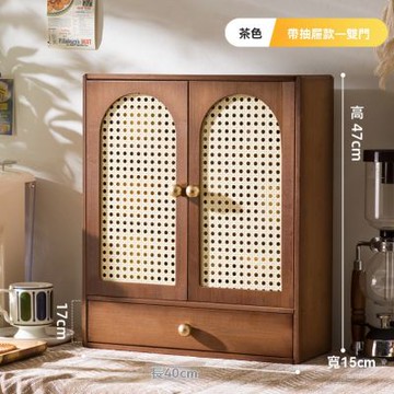 新川 實木防塵杯架 復古茶具收納 咖啡杯收納置物架