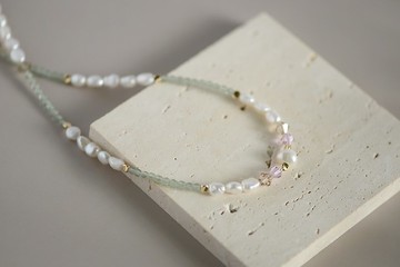 短項鏈天然淡水珍珠捷克珠女友禮物生日