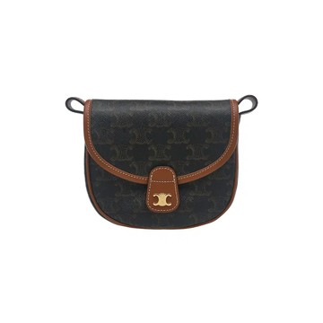 CELINE 經典凱旋LOGO馬鞍包斜背包
