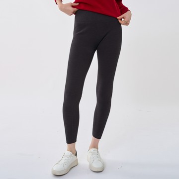 CLL巧玲瓏 簡約包覆款保暖刷毛內搭褲(灰色) 5241639