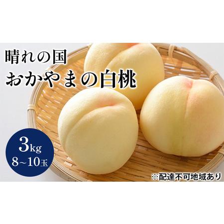 ふるさと納税 桃 2024年 先行予約 晴れの国 おかやま の 白桃 3kg 8玉〜10玉 もも モモ 岡山県産 国産 フルーツ 果物 ギフト 岡山県高梁市