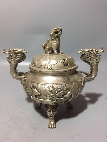 純銅仿古純銅龍香爐擺件貔貅檀香香薰爐家居裝飾禮品古玩收藏