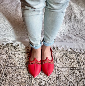 印度手工-精巧繡線(紅色)