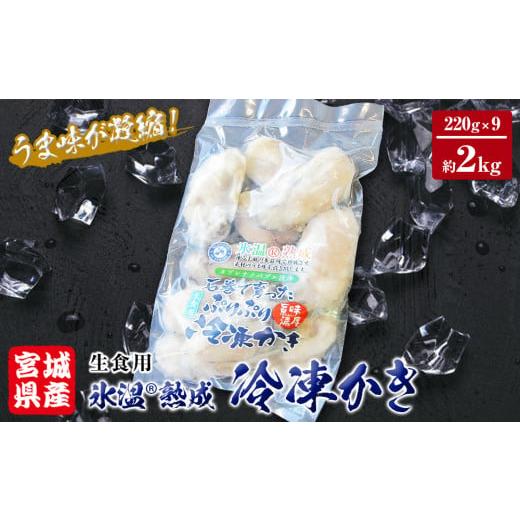 ふるさと納税 宮城県 石巻市 牡蠣 宮城県産 氷温熟成 かき 生食用（冷凍）220g×9袋 約2kg 小分け 冷凍 バラバラ冷凍