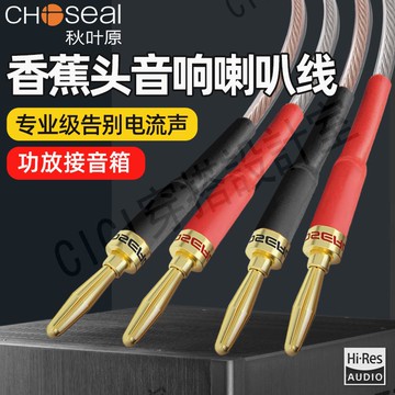 秋葉原鍍金香蕉頭音箱線喇叭線環繞線功放機連接音響中置線音頻線【亞德機械五金家居】