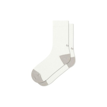 【全館滿額折】 Faam ESSENTIAL LIGHT 象牙灰 輕量素面雙色針織高筒襪 男女款 H6089【新竹皇家NTME012-02】