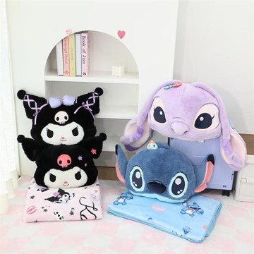 可愛卡通抱枕被子兩用辦公室午睡毯子學生宿舍午休毯子抱枕被子