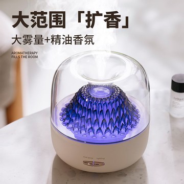 新品上市!!熱門爆品！！琉璃香薰機臥室小型七彩色燈家用香氛精油霧化加濕器自動加香薰機