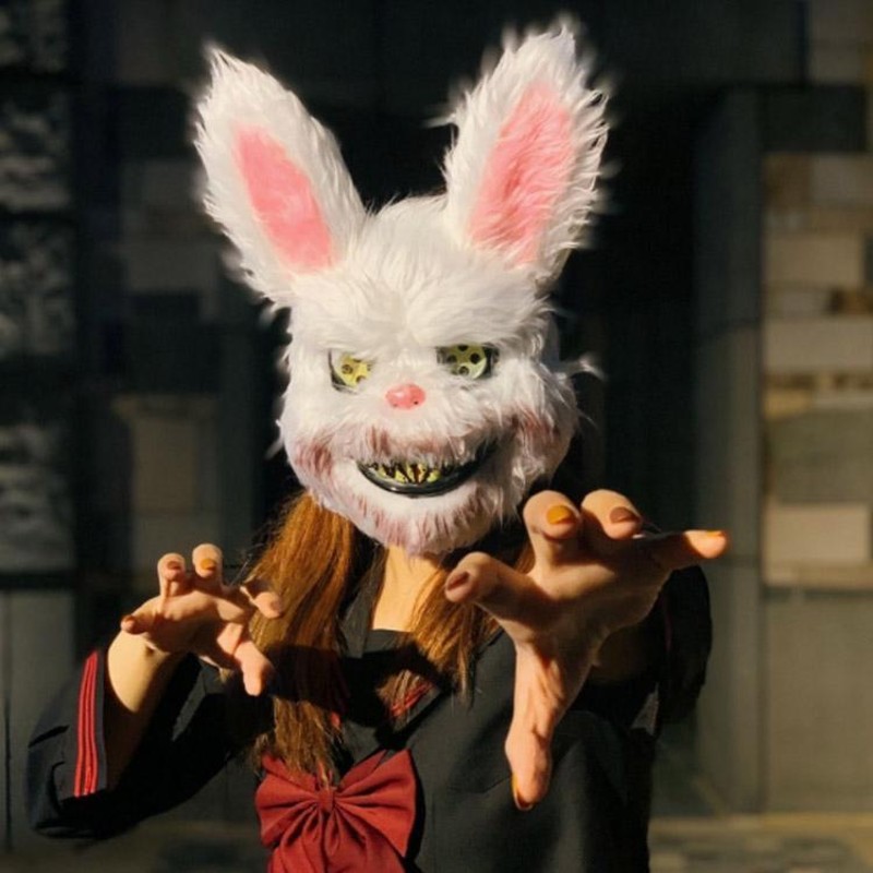 ハロウィン コスプレ 仮面 ウサギ 兎 変装 コスチューム 被り物 仮装
