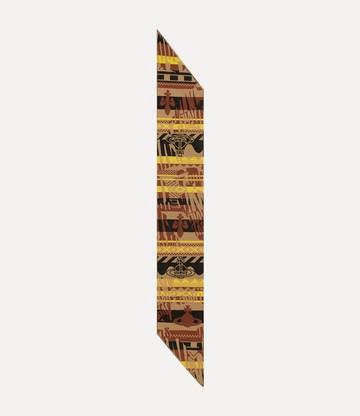 Vivienne Westwood Two Point Scarf Tobacco Broken Fair Isle Unisex