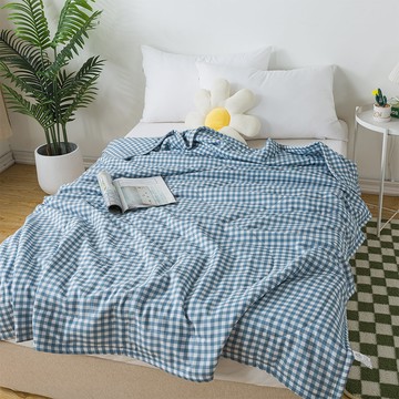 MIGRATORY 媚格德莉 - 竹纖維涼感抑菌水洗涼被-日式格調-藍 (150x186cm)