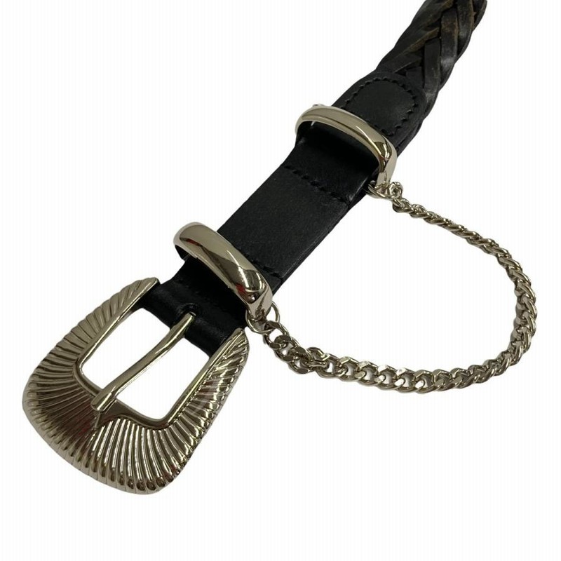 JieDa ウエスタンレザーベルト western belt ブラック JieDa [ジエダ] LEATHER WESTERN BELT＜レザーウェスタンベルト