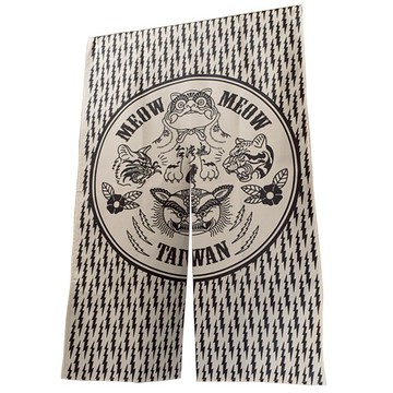 喵的台灣魂-五喵臨門半門簾