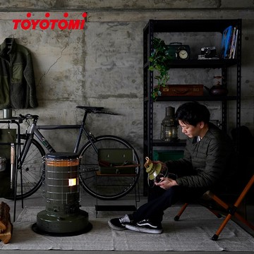 日本原裝TOYOTOMI 15~20坪用 傳統熱能對流式煤油暖爐KS-GE67 - 軍綠