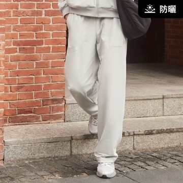 男女同款 ARCHELON 雙層刷毛 直筒褲 - 淺灰色