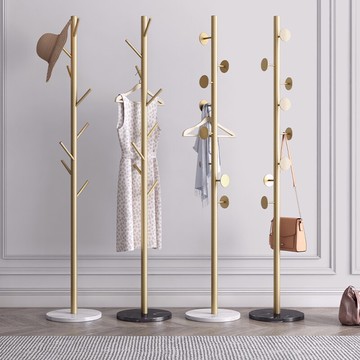衣架落地大理石金屬衣帽架臥室家用掛衣架現代簡約衣服收納置物架