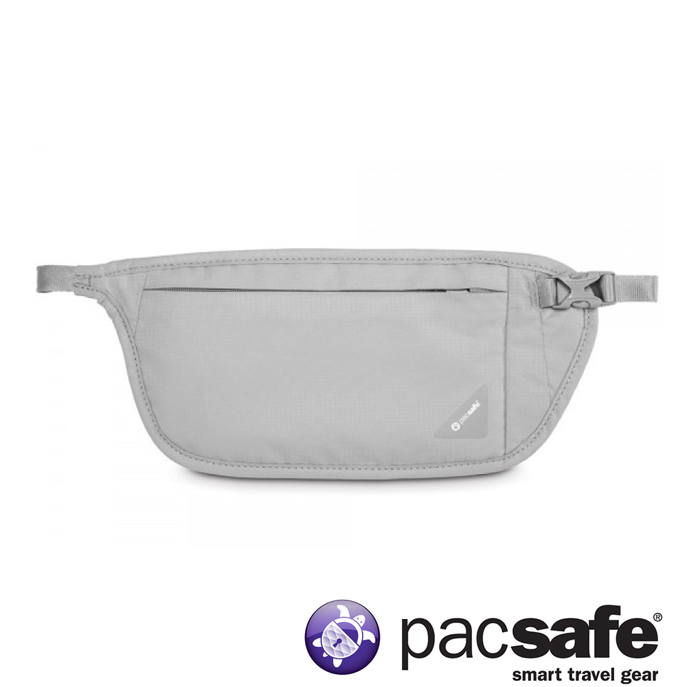Pacsafe Coversafe™ V100 RFID 防盜腰包-灰 護照包 旅遊 度假 貼身防盜腰包 隱藏式錢包 防搶錢包 10142103