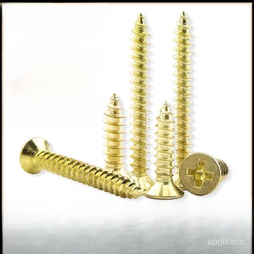 [24時熱賣]自攻螺絲 螺絲KA鍍金十字沉頭自攻釘平頭自攻螺絲金色自攻螺絲釘M2/M3/M4 L2M2