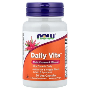 NOW Foods, Daily Vits™，30 粒素食膠囊