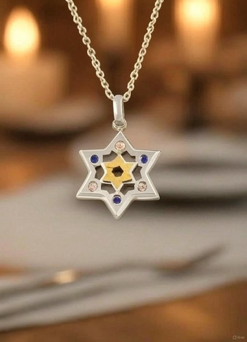 【美鑽銀飾】大衛星鋯石項鍊 | 信仰光輝 - 象徵智慧與力量